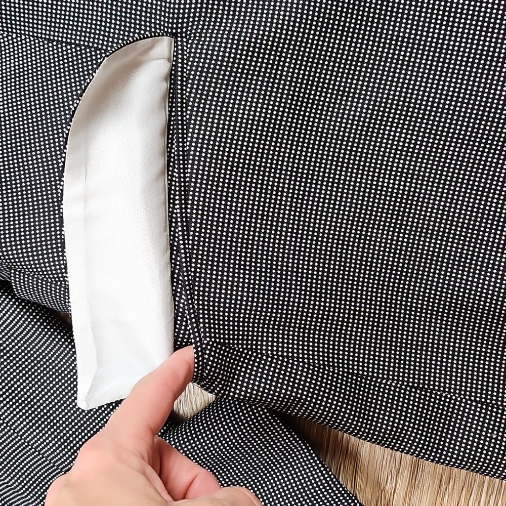 Escada Bentley Wool Blend Black White Notched Lapel Single Button Jacket Blazer - Picture 6 of 16